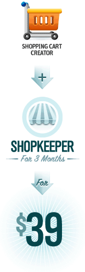 Get Shopping Cart Creator and S-Drive Shopkeeper for just $39